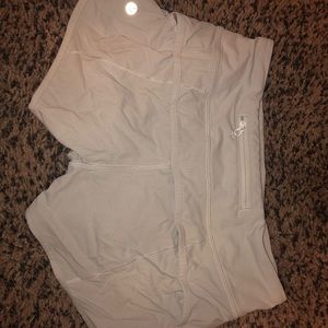 White Lululemon shorts